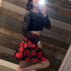 Navy and floral 2 piece from Sequin Hearts.S Size 5